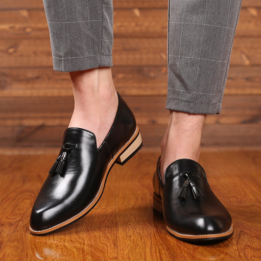 Men Dress Shoes Gentlemen British Style Paty Leather