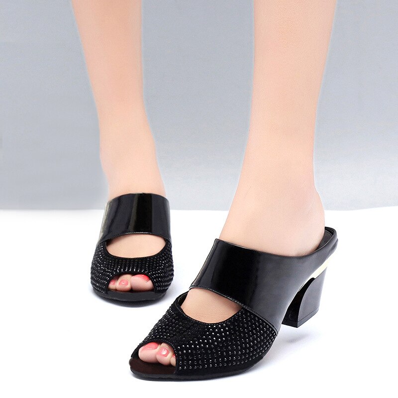 Women Sandals Square Heel Summer Shoes Woman